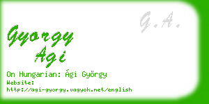 gyorgy agi business card